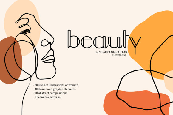 Beauty. Line Art Collection