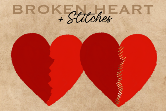 Broken Heart PNG Valentines Clip Art