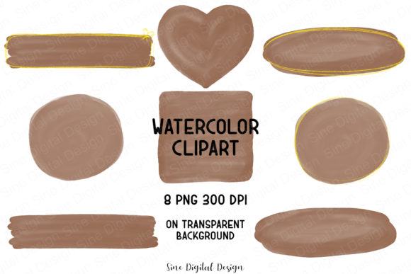 Brown Watercolor Clipart Set: A Versatile Tool for Modern Creatives