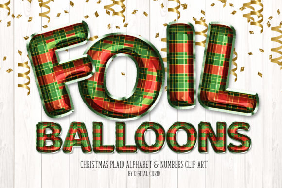 Christmas Plaid Foil Balloon Alphabet: A Versatile Design Tool for Every Occasion