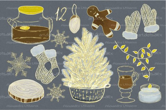 Cozy New Year Illustrations: A Creative Resource for Designers and Artists