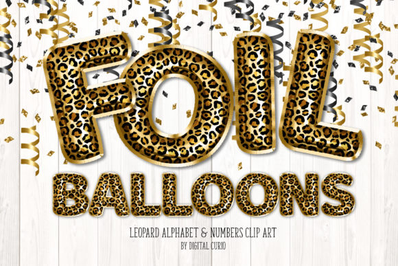 Leopard Foil Balloon Alphabet Clipart: A Trendsetting Digital Asset for Creative Professionals