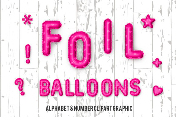 Pink Foil Balloon Alphabet Graphic: A Versatile Tool for Creative Designers