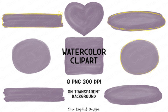Purple Watercolor Clipart Bundle: A Versatile Creative Resource
