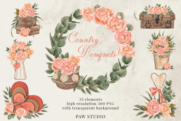 Roses Frames Bouquets Borders Wreaths for Creative Workflows