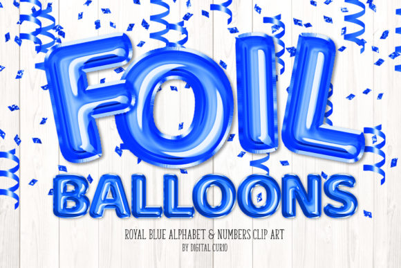 Royal Blue Foil Balloon Alphabet
