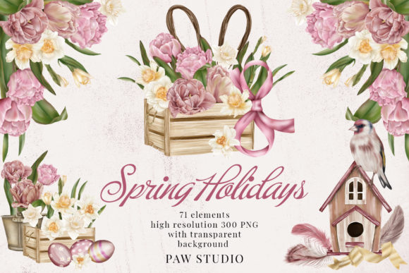 Spring Holiday Women’s Day Easter Clipart: A Versatile Resource for Creative Projects