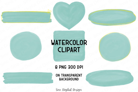 Watercolor and Gold Glitter Clipart: A Versatile Design Tool for Every Project