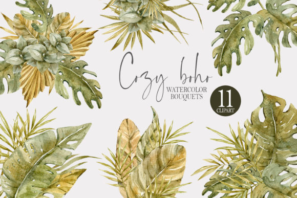 Watercolor Tropical Bouquet Clipart Set: A Strategic Design Resource for Creative Professionals