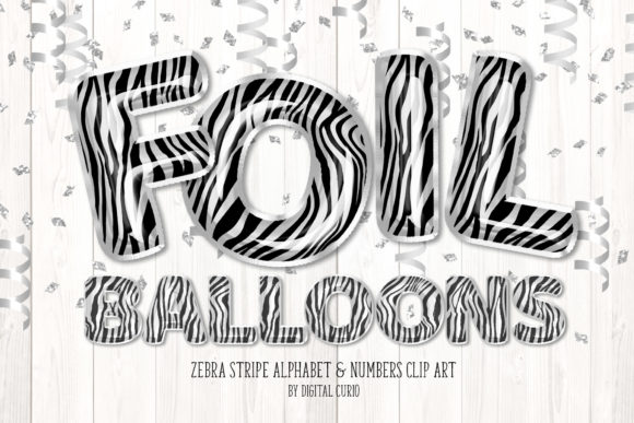 Zebra Foil Balloon Alphabet Clipart: A Versatile Tool for Creative Projects